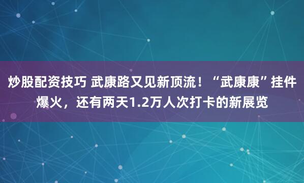 炒股配资技巧 武康路又见新顶流！“武康康”挂件爆火，还有两天1.2万人次打卡的新展览